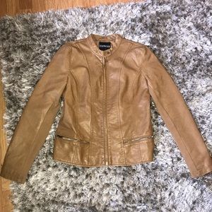 Express brown leather jacket